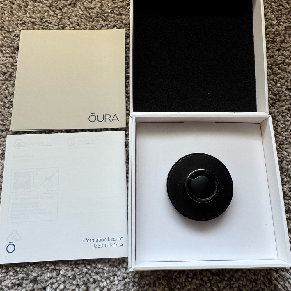 Oura Black Horizon Ring - Size 7